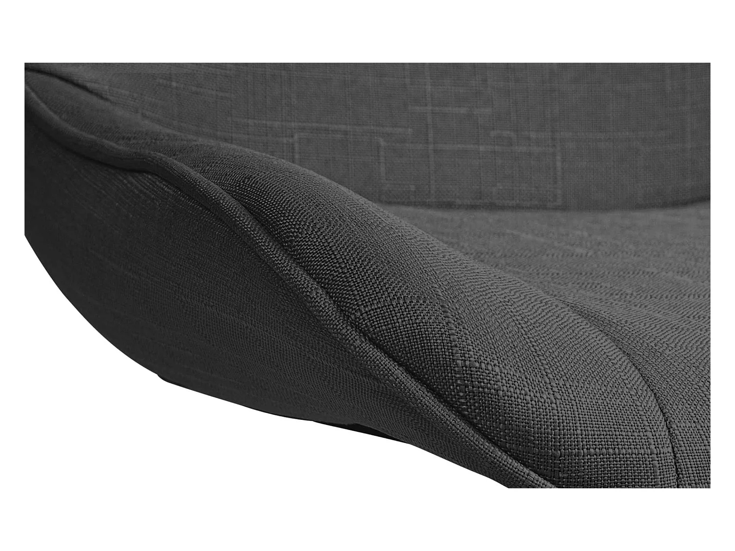 Lot de 2  Tabouret de bar - Tissu & Chrome - Gris foncé - Vonore