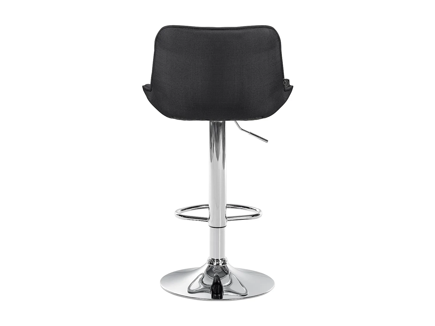 Lot de 2  Tabouret de bar - Tissu & Chrome - Gris foncé - Vonore