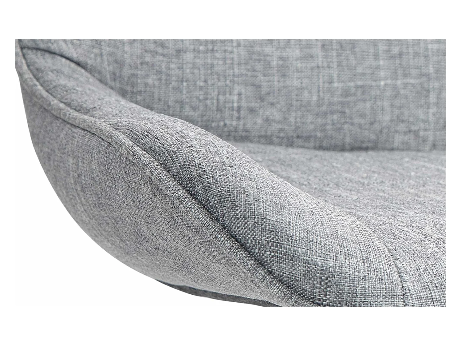 Tabouret de bar - Tissu & Blanc - Gris - Vonore