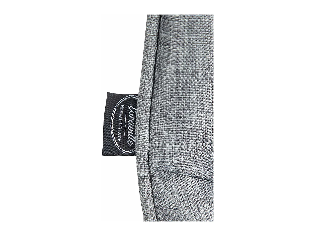 Tabouret de bar - Tissu & Blanc - Gris - Vonore