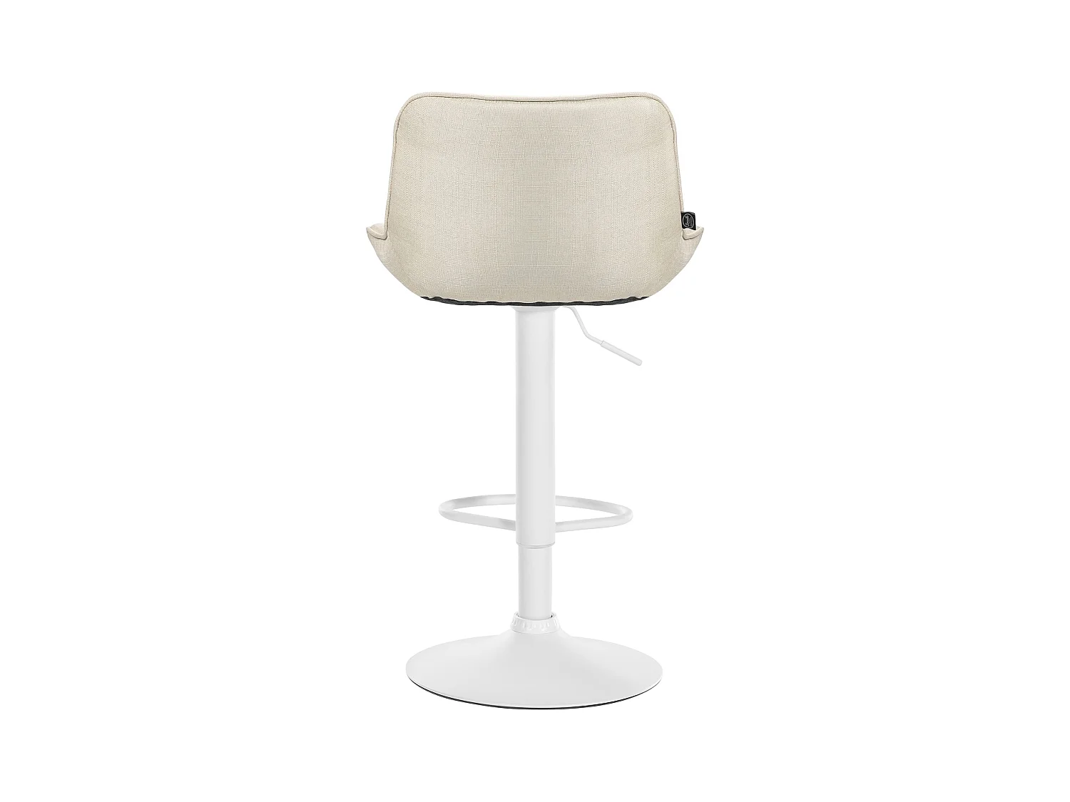 Lot de 2  Tabouret de bar - Tissu & Blanc - Crème - Vonore
