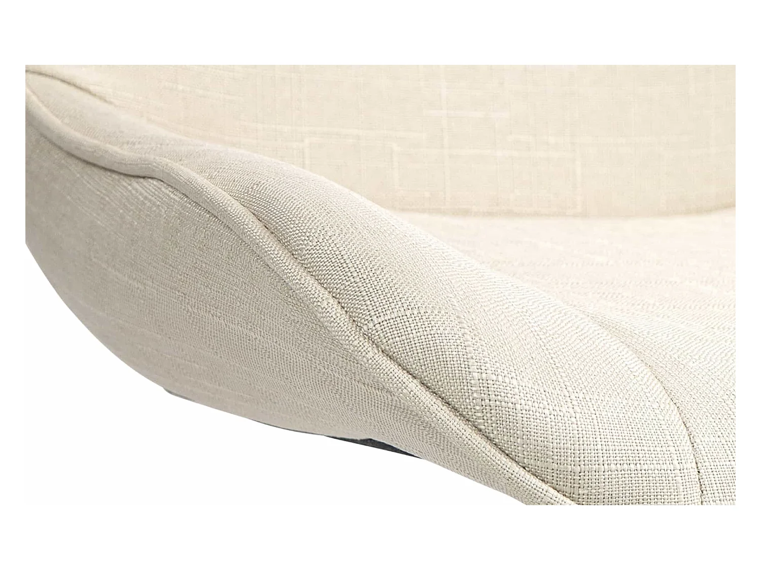 Lot de 2  Tabouret de bar - Tissu & Blanc - Crème - Vonore