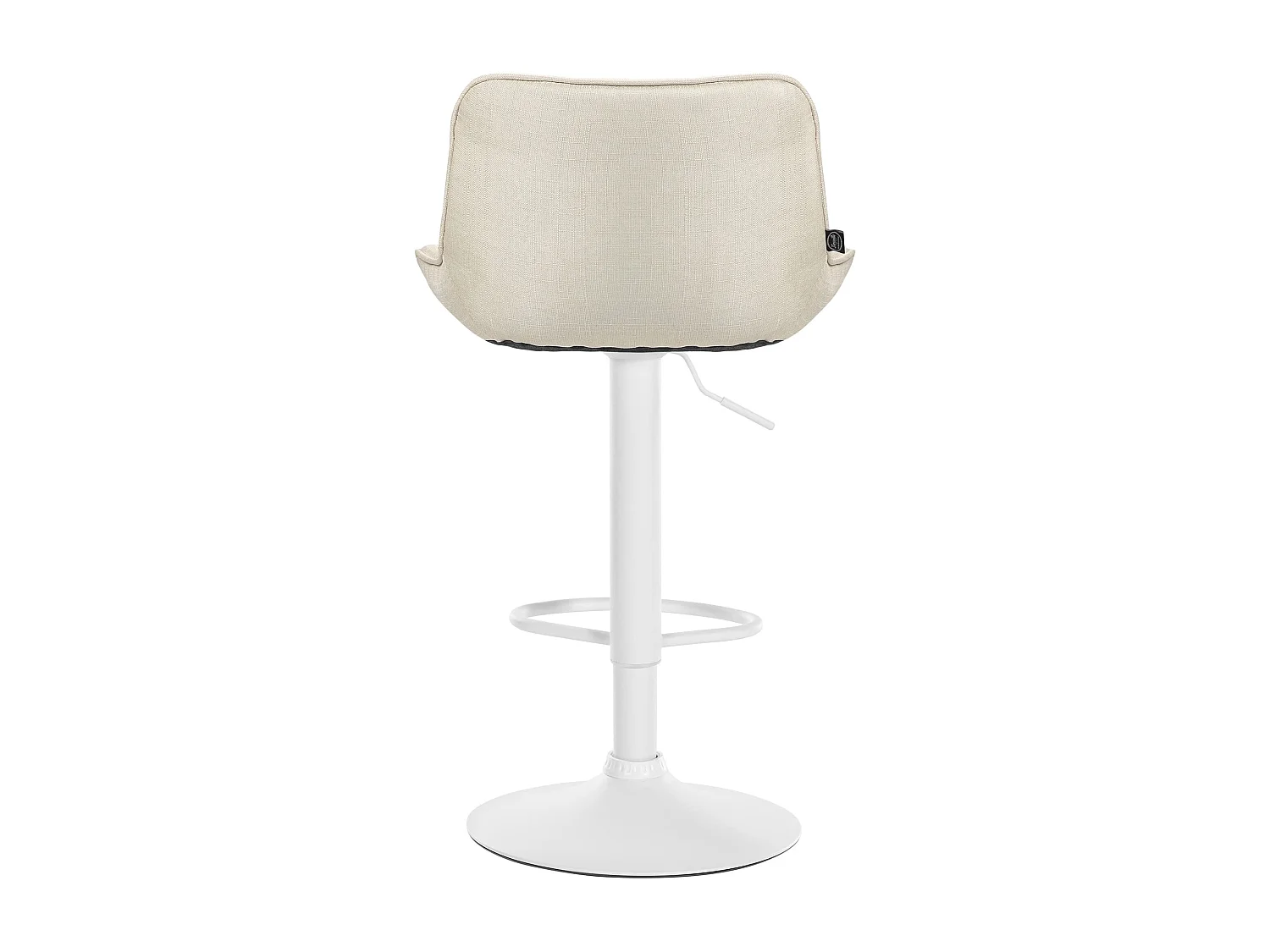 Lot de 2  Tabouret de bar - Tissu & Blanc - Crème - Vonore