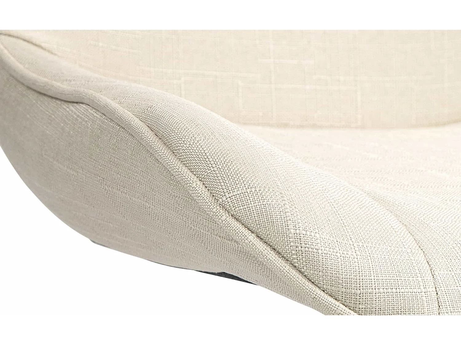 Lot de 2  Tabouret de bar - Tissu & Blanc - Crème - Vonore