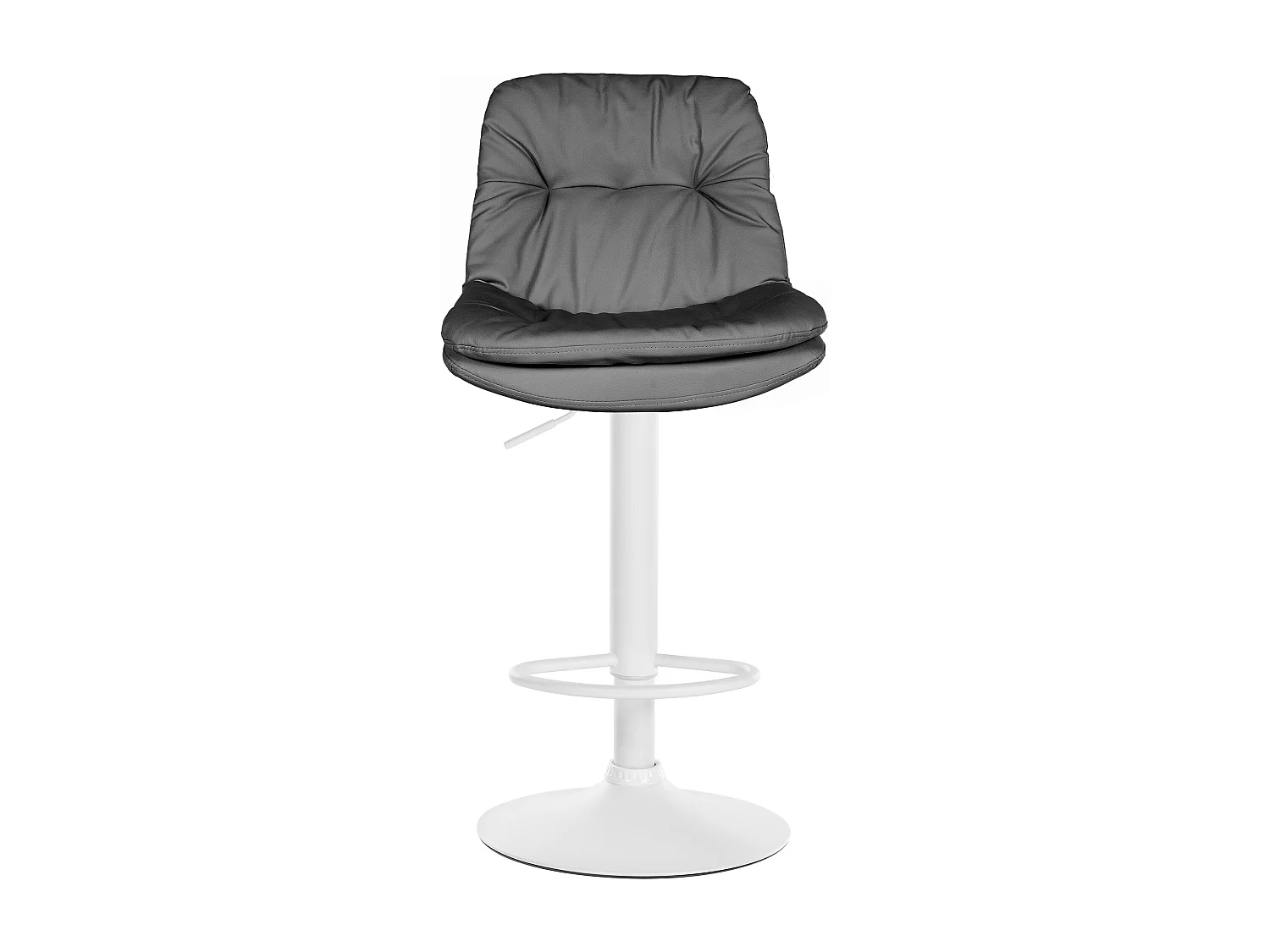 Tabouret de bar - Similicuir - Gris - Laurel