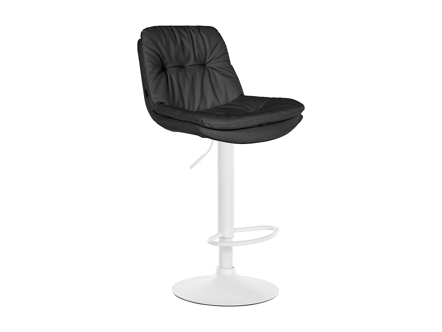 Tabouret de bar - Similicuir - Noir - Laurel