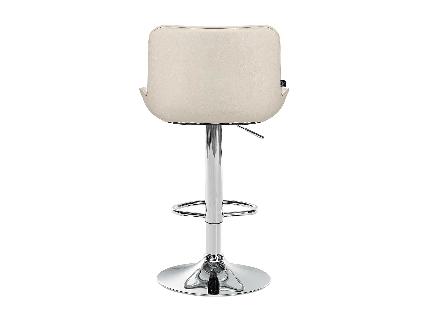 Lot de 2  Tabouret de bar - Similicuir & Chrome - Crème - Vonore