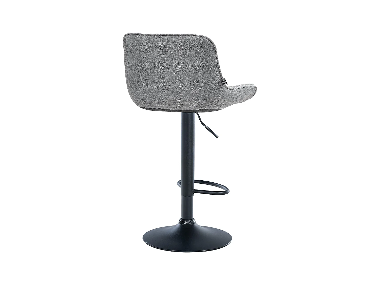 Tabouret de bar - Tissu & Noir - Gris - Vonore