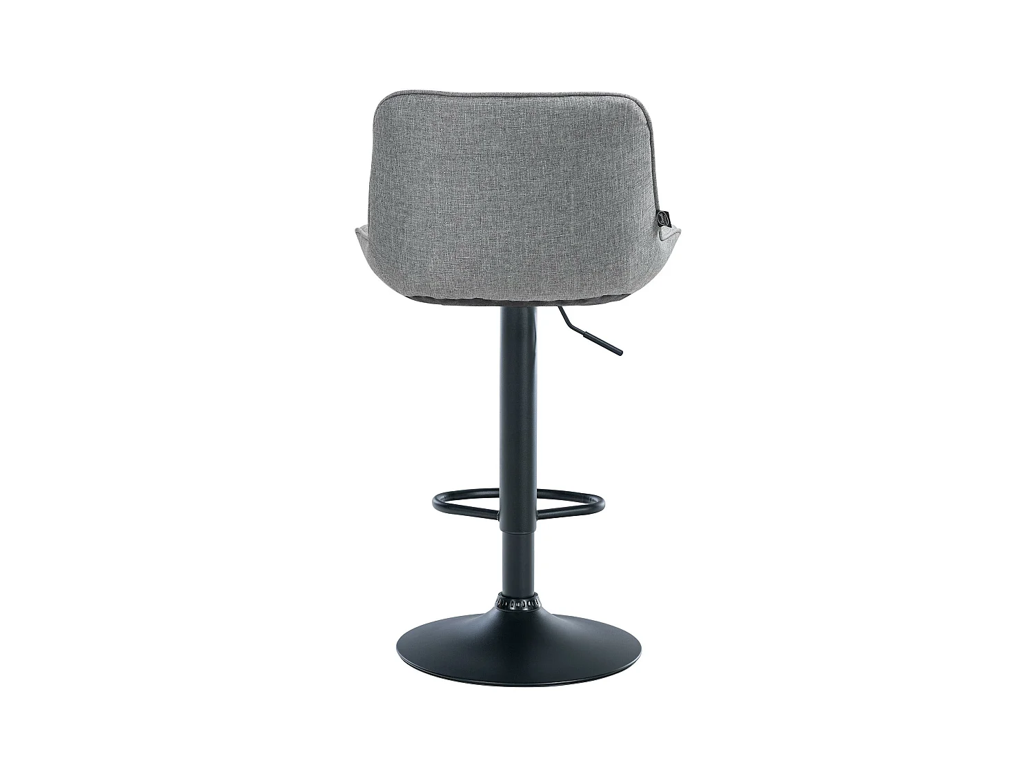 Tabouret de bar - Tissu & Noir - Gris - Vonore