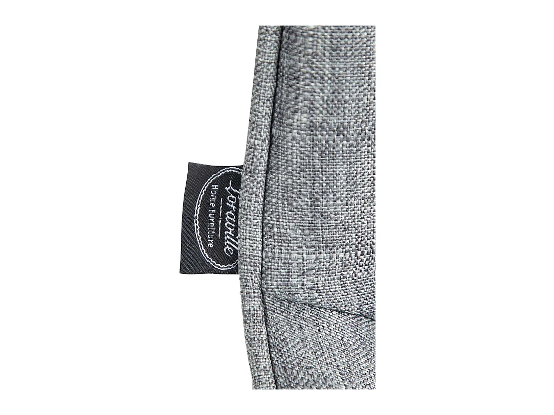 Tabouret de bar - Tissu & Noir - Gris - Vonore