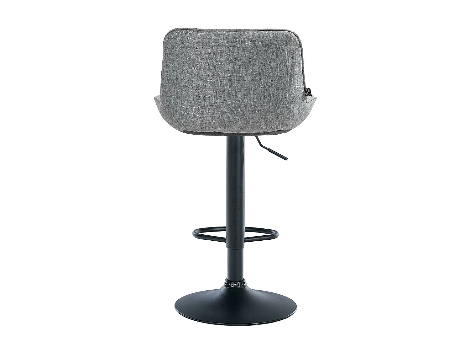 Tabouret de bar - Tissu & Noir - Gris - Vonore