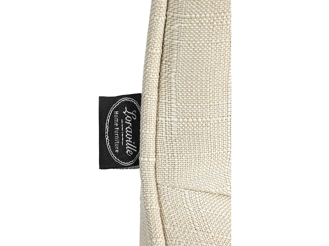 Tabouret de bar - Tissu & Noir - Crème - Vonore