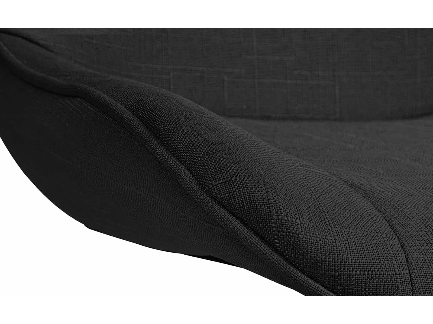 Lot de 2  Tabouret de bar - Tissu & Blanc - Noir - Vonore