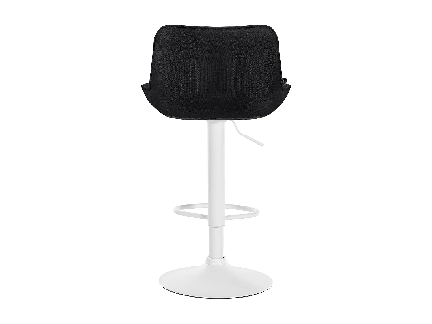 Lot de 2  Tabouret de bar - Tissu & Blanc - Noir - Vonore
