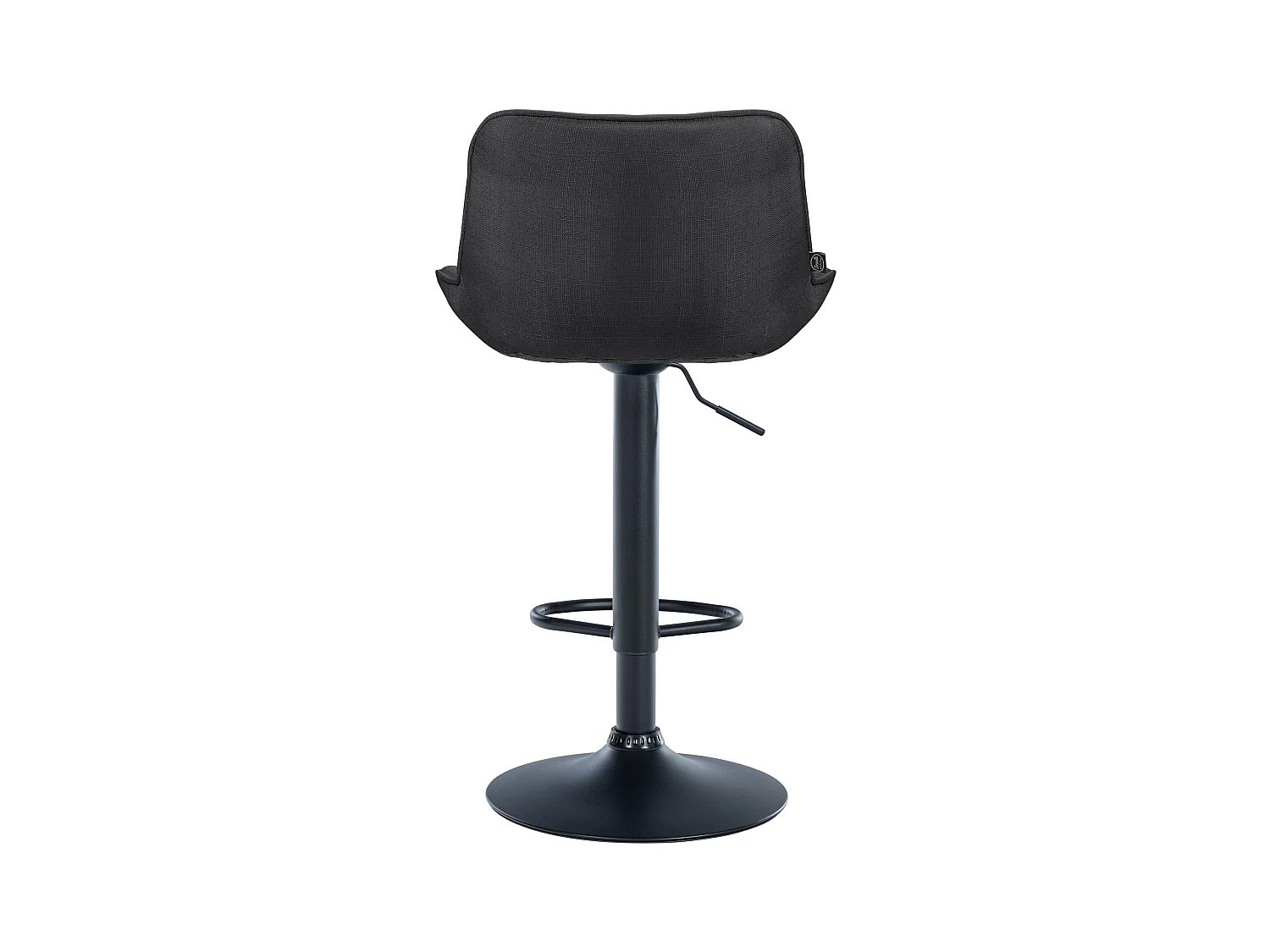 Lot de 2  Tabouret de bar - Tissu & Noir - Gris foncé - Vonore