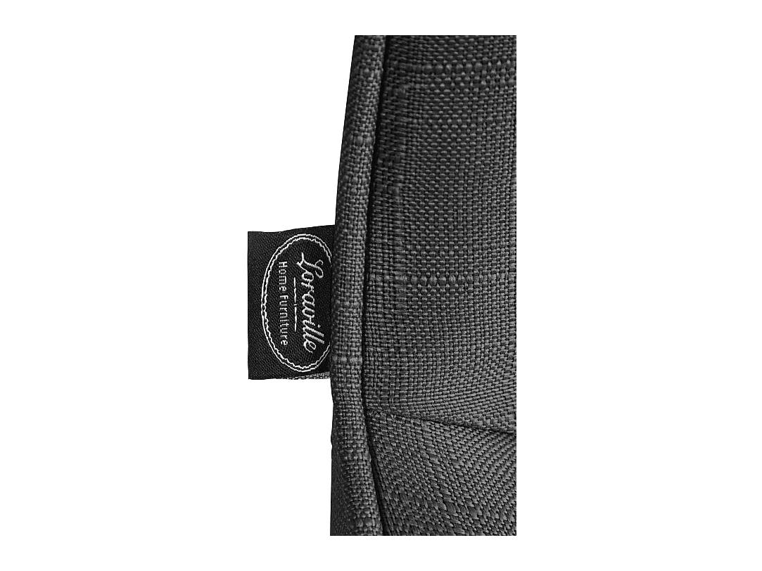 Lot de 2  Tabouret de bar - Tissu & Noir - Gris foncé - Vonore