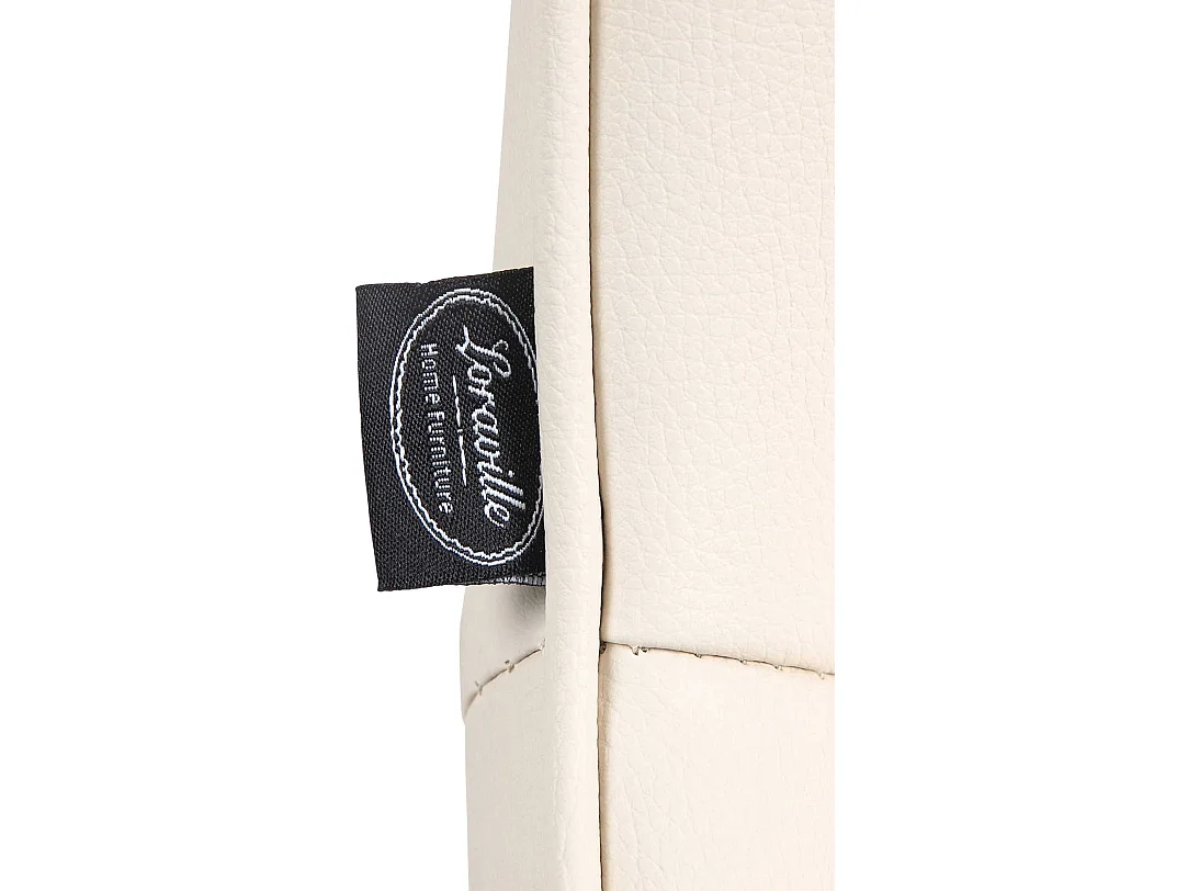 Lot de 2  Tabouret de bar - Similicuir & Blanc - Crème - Vonore