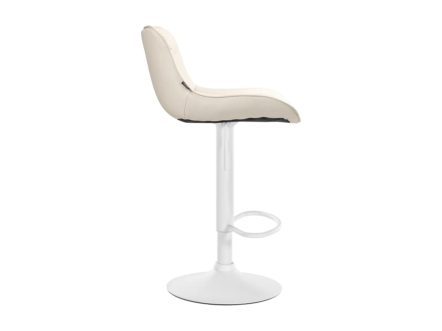 Lot de 2  Tabouret de bar - Similicuir & Blanc - Crème - Vonore