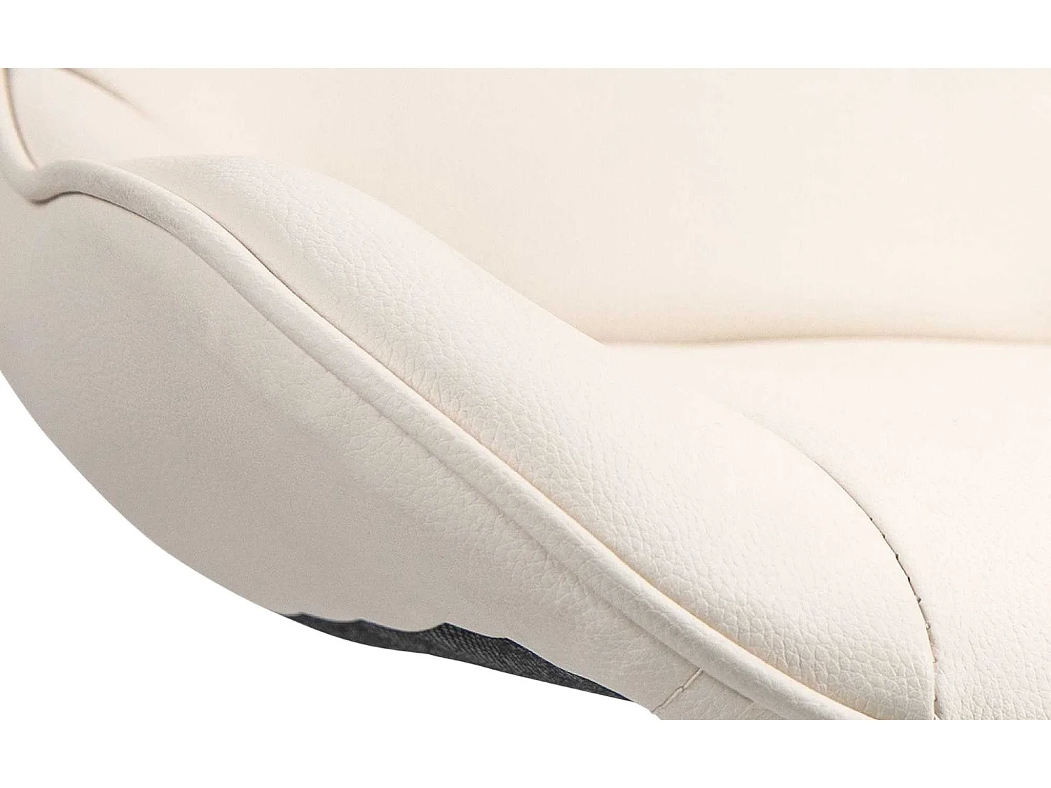 Lot de 2  Tabouret de bar - Similicuir & Blanc - Crème - Vonore