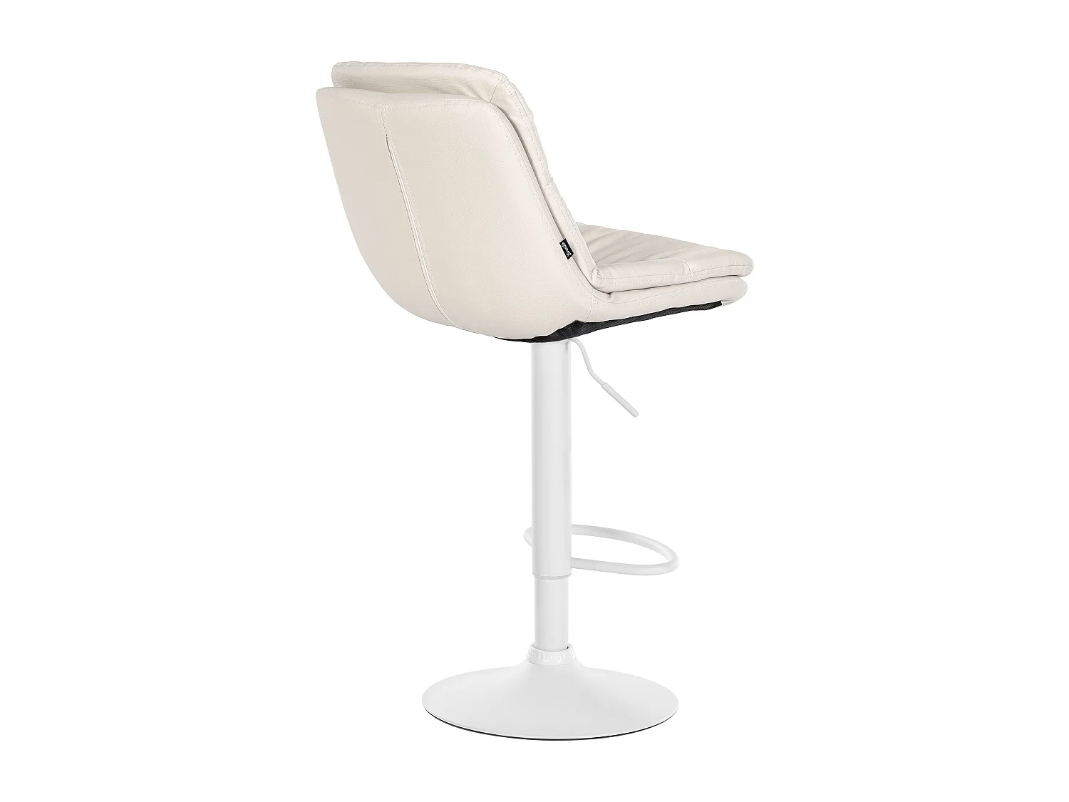 Tabouret de bar - Similicuir - Blanc - Laurel