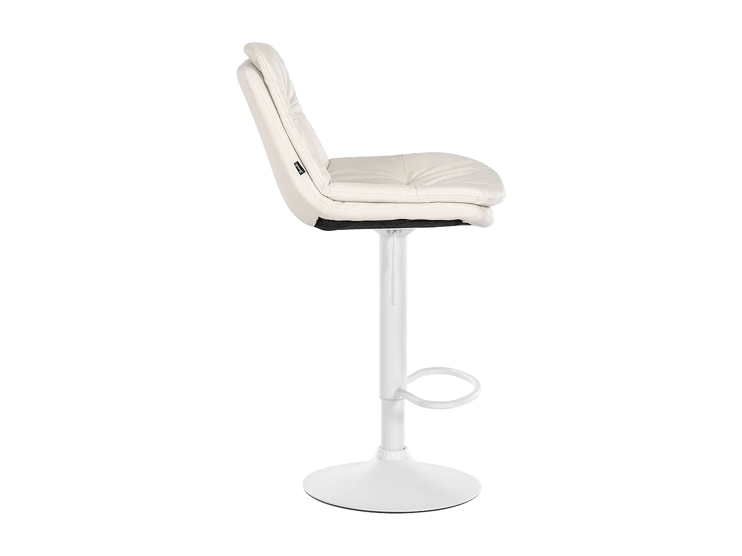 Tabouret de bar - Similicuir - Blanc - Laurel