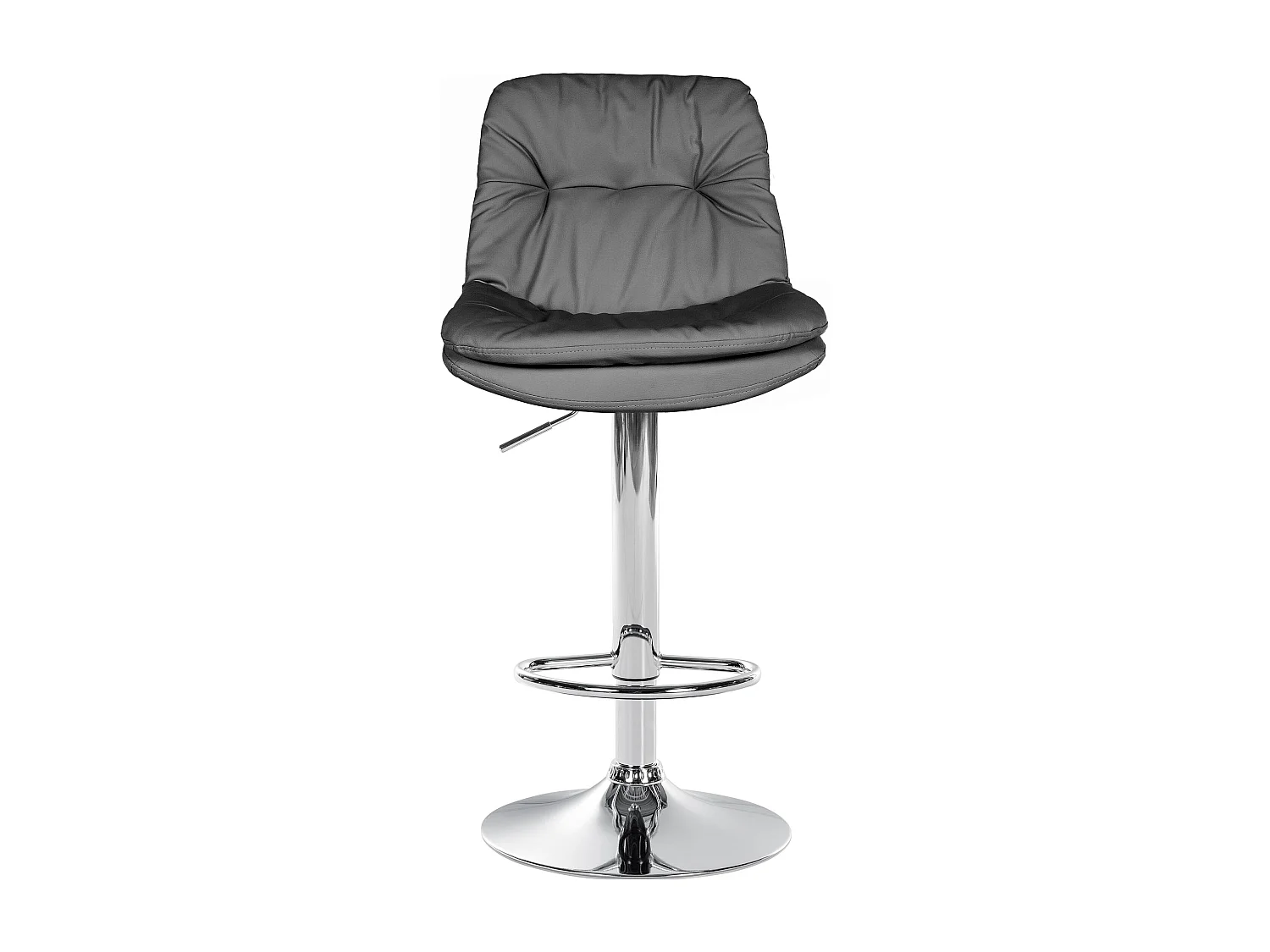 Tabouret de bar - Similicuir - Gris - Laurel