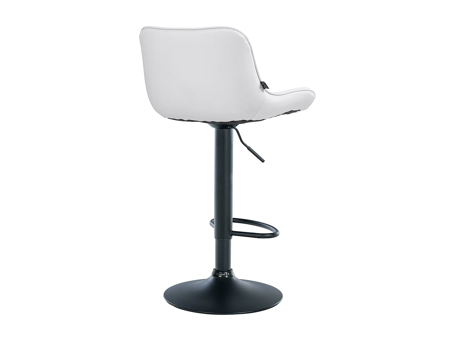 Lot de 2  Tabouret de bar - Similicuir & Noir - Blanc - Vonore
