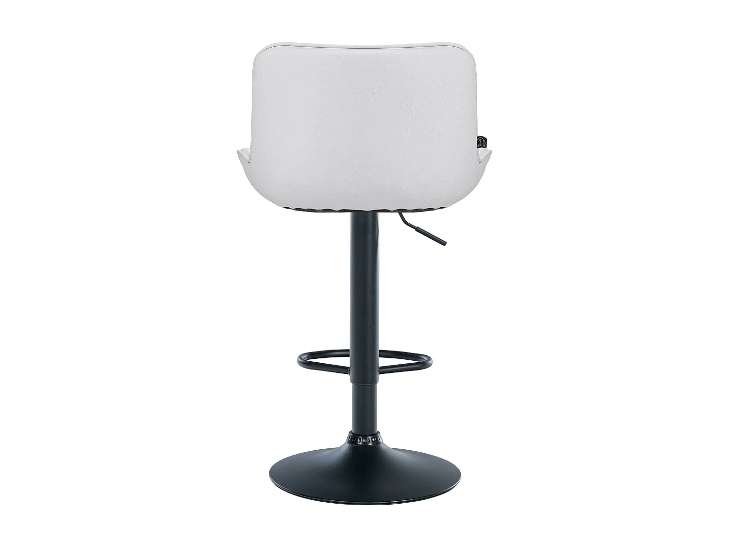 Lot de 2  Tabouret de bar - Similicuir & Noir - Blanc - Vonore