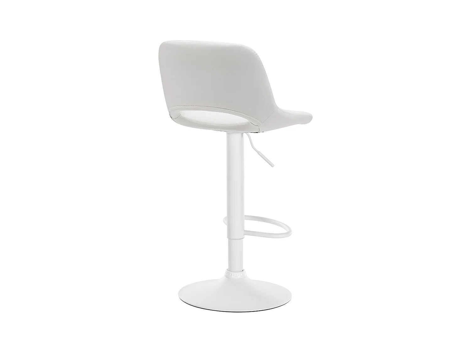 Lot de 2  Tabouret de bar - Similicuir - Blanc - Camden