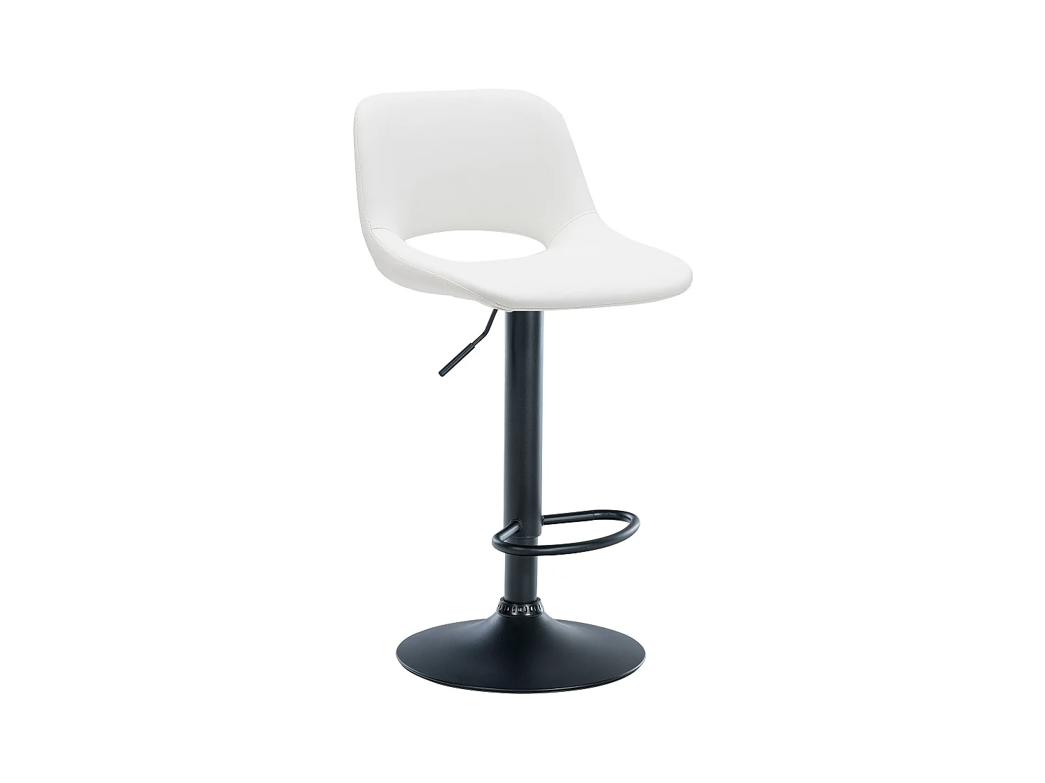 Tabouret de bar - Similicuir - Blanc - Camden