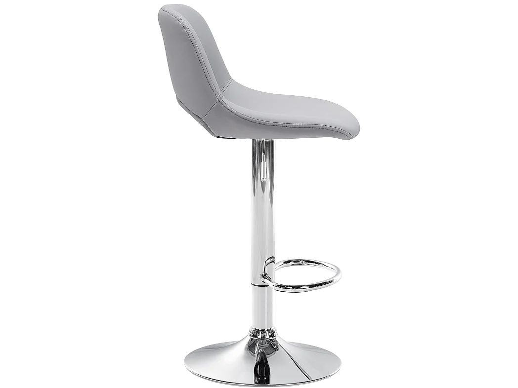 Lot de 2  Tabouret de bar - Similicuir - Gris - Camden