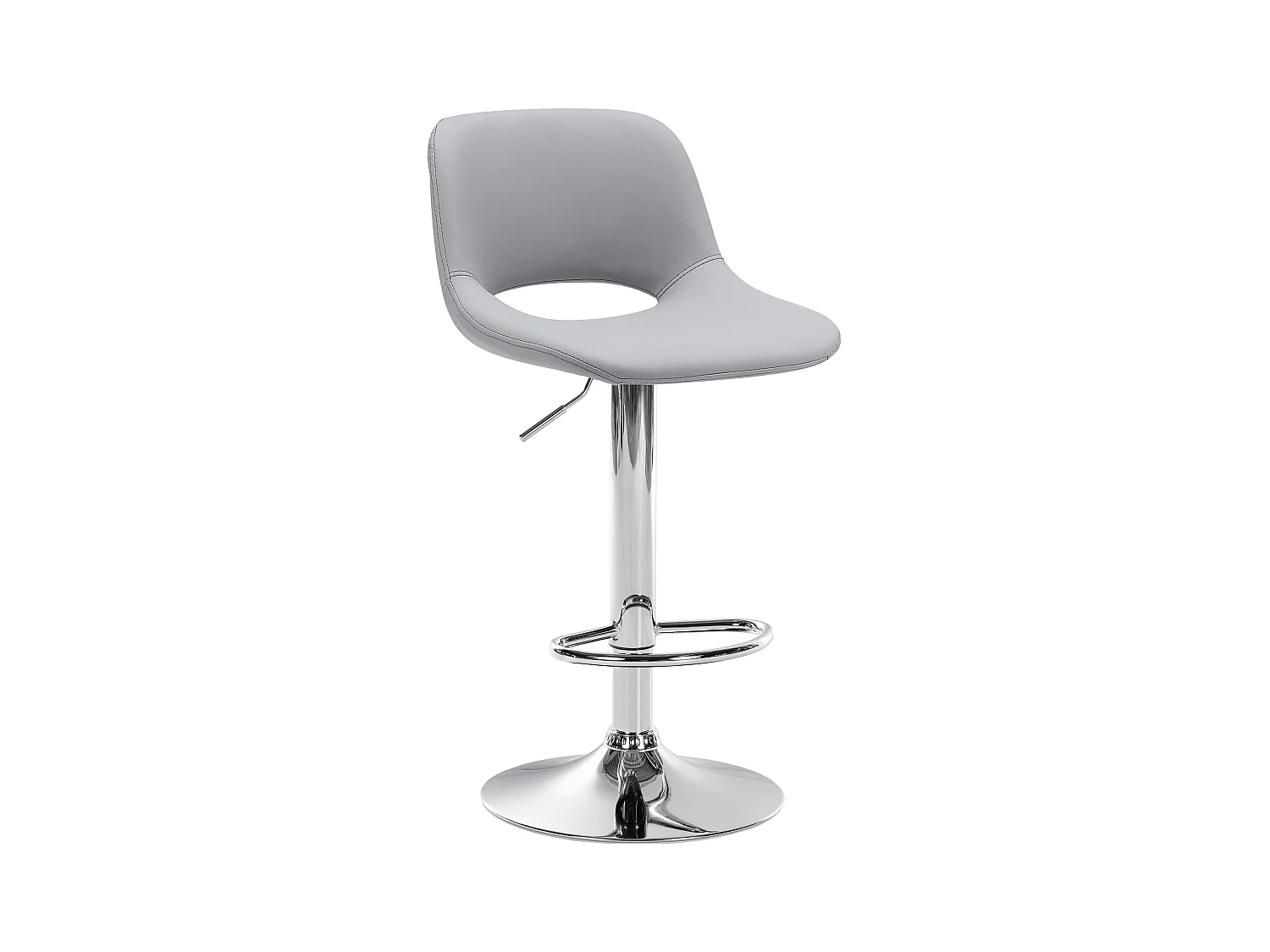 Tabouret de bar - Similicuir - Gris - Camden
