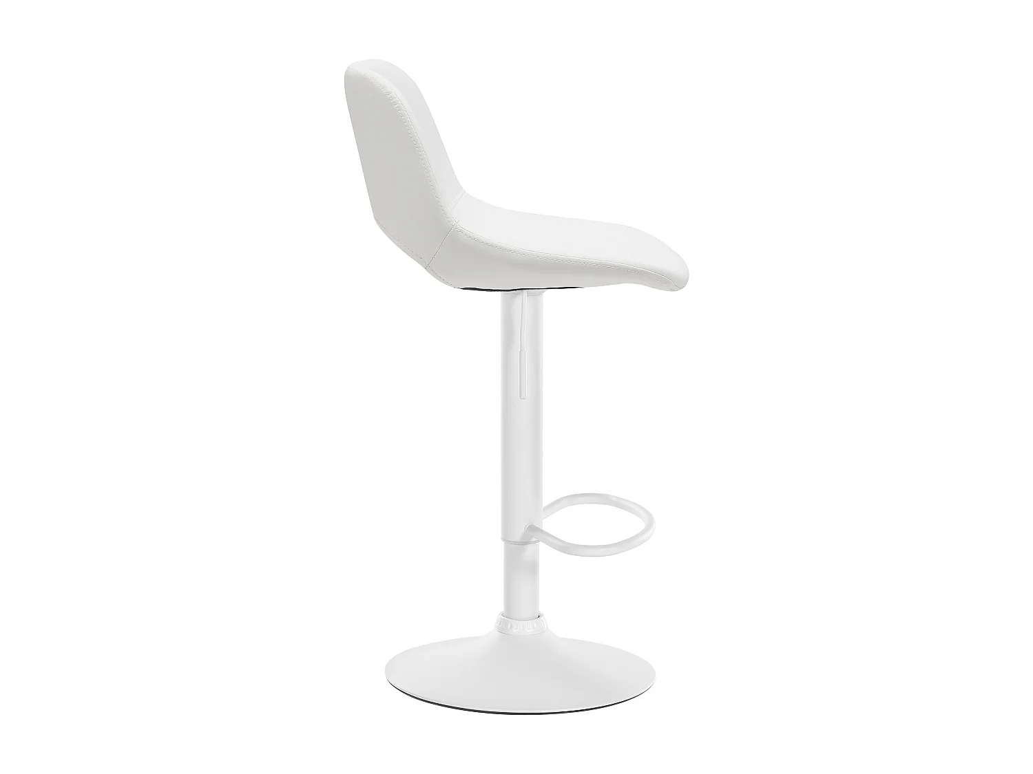 Tabouret de bar - Similicuir - Blanc - Camden