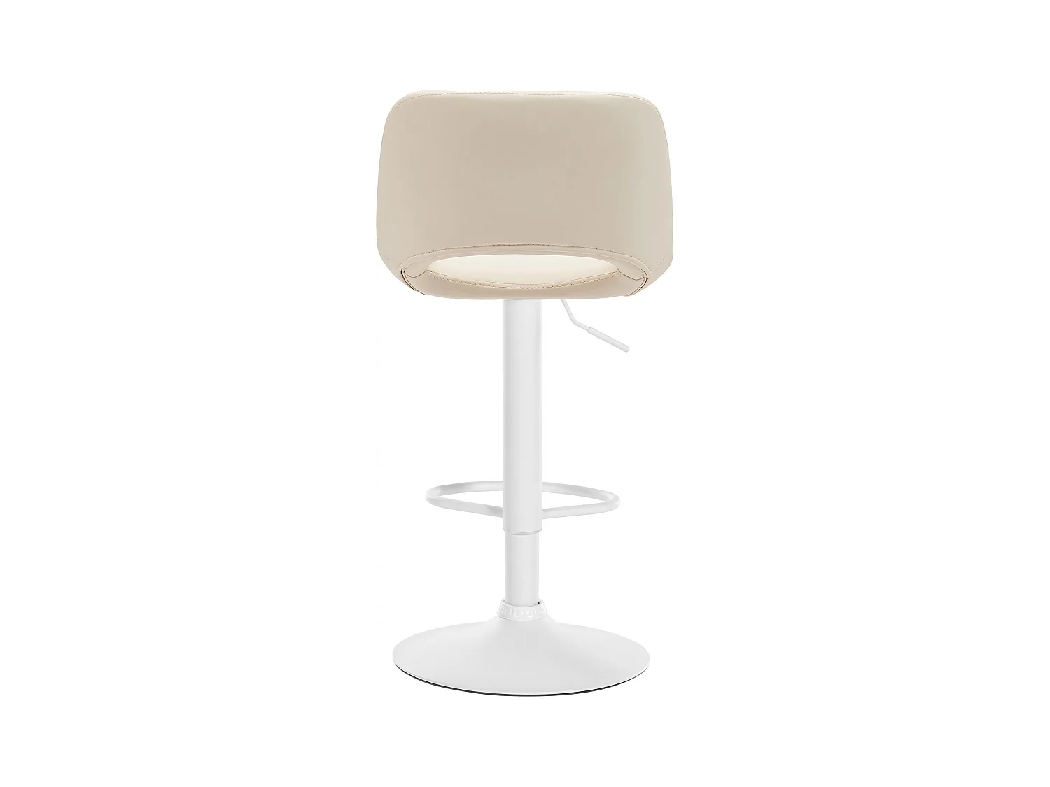 Lot de 2  Tabouret de bar - Similicuir - Crème - Camden