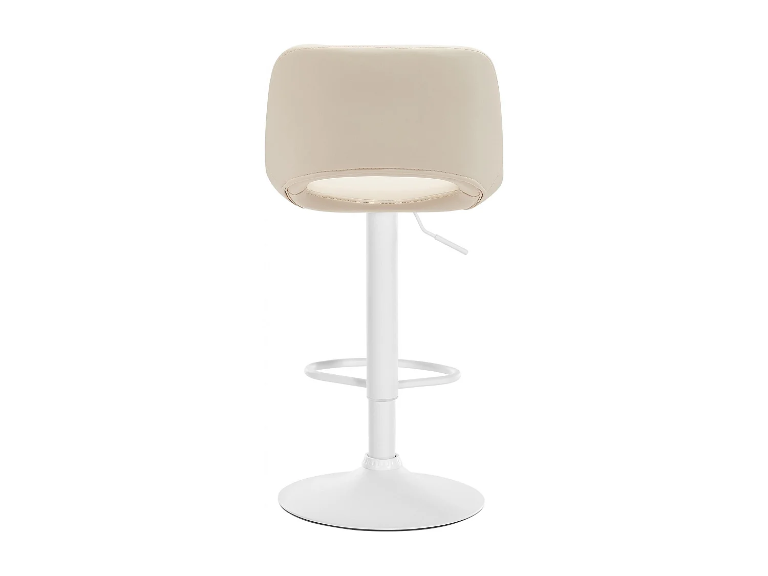Lot de 2  Tabouret de bar - Similicuir - Crème - Camden