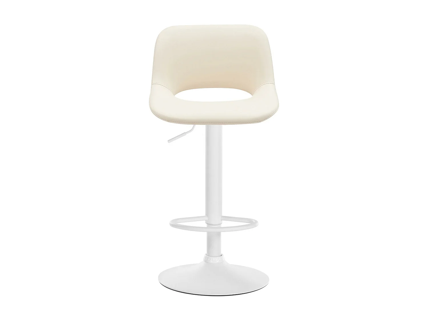 Lot de 2  Tabouret de bar - Similicuir - Crème - Camden