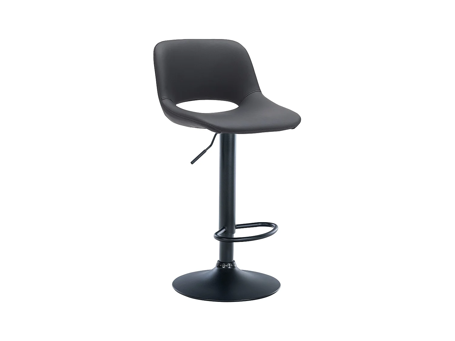Tabouret de bar - Similicuir - Noir - Camden