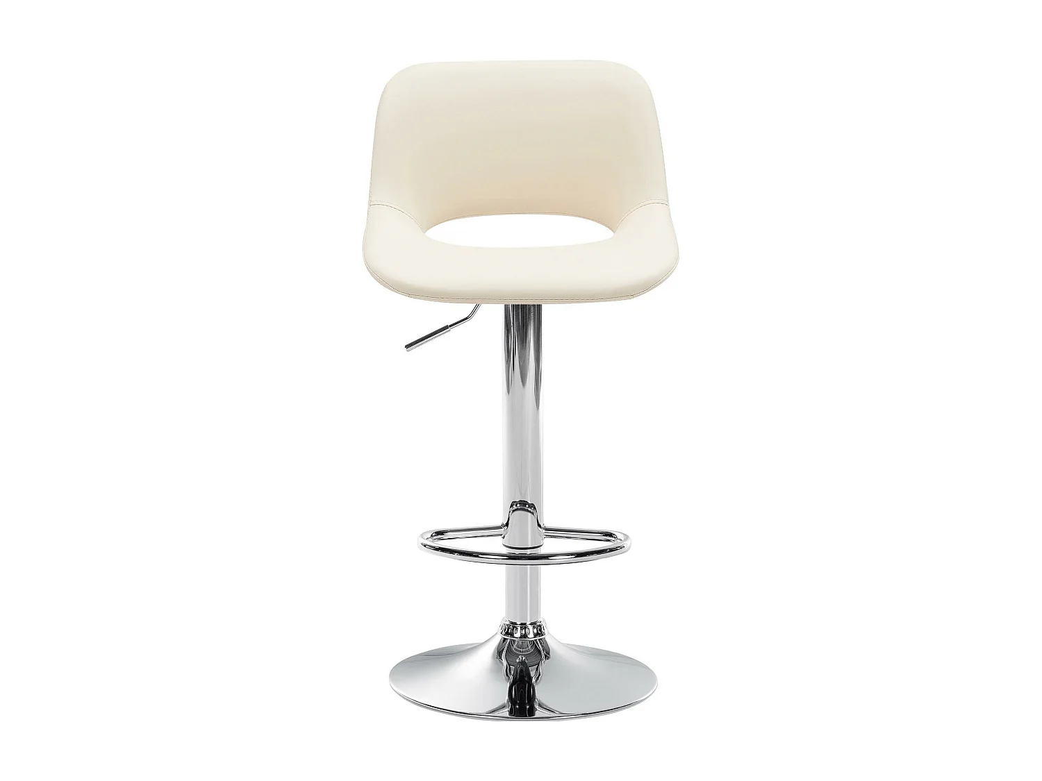 Lot de 2  Tabouret de bar - Similicuir - Crème - Camden