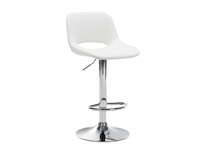 Tabouret de bar - Similicuir - Blanc - Camden