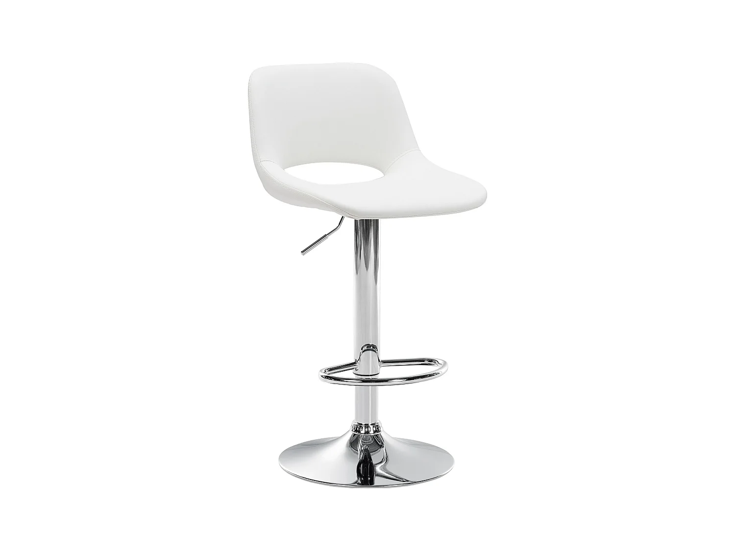 Tabouret de bar - Similicuir - Blanc - Camden