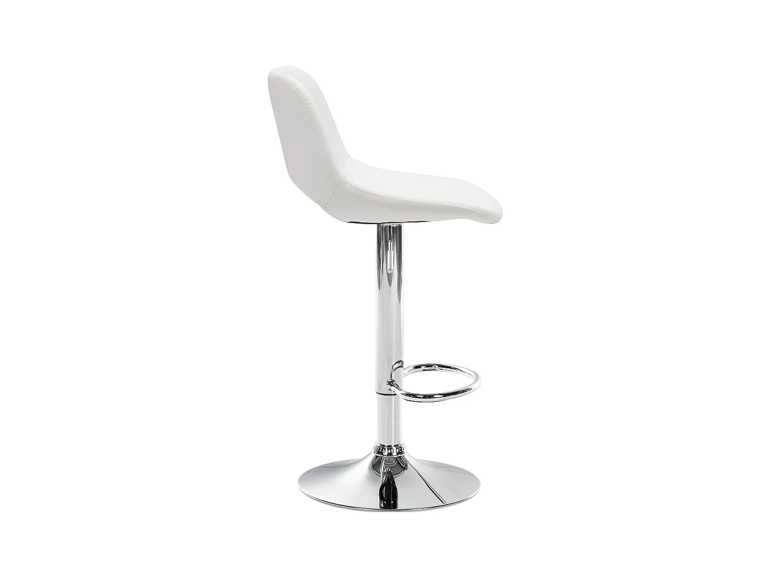 Tabouret de bar - Similicuir - Blanc - Camden