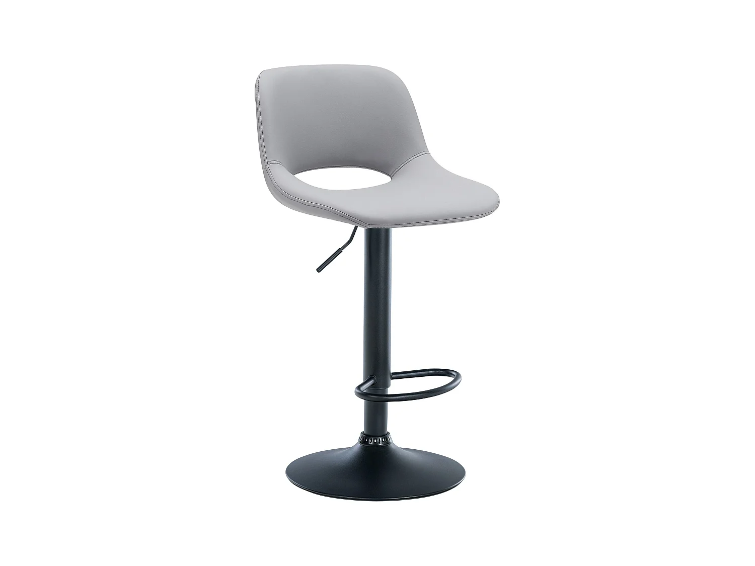 Tabouret de bar - Similicuir - Gris - Camden