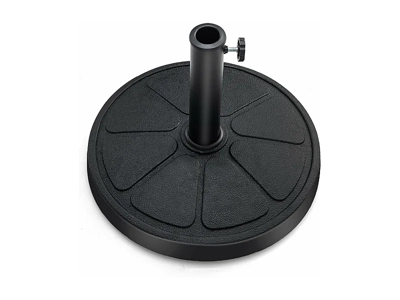 Parasolstandaard, 14 kg, ronde parasolstandaard voor parasolstangen van 38/48 mm, Ø 45 cm, marktparaplustandaard, parasolvoet voor tuin, balkon