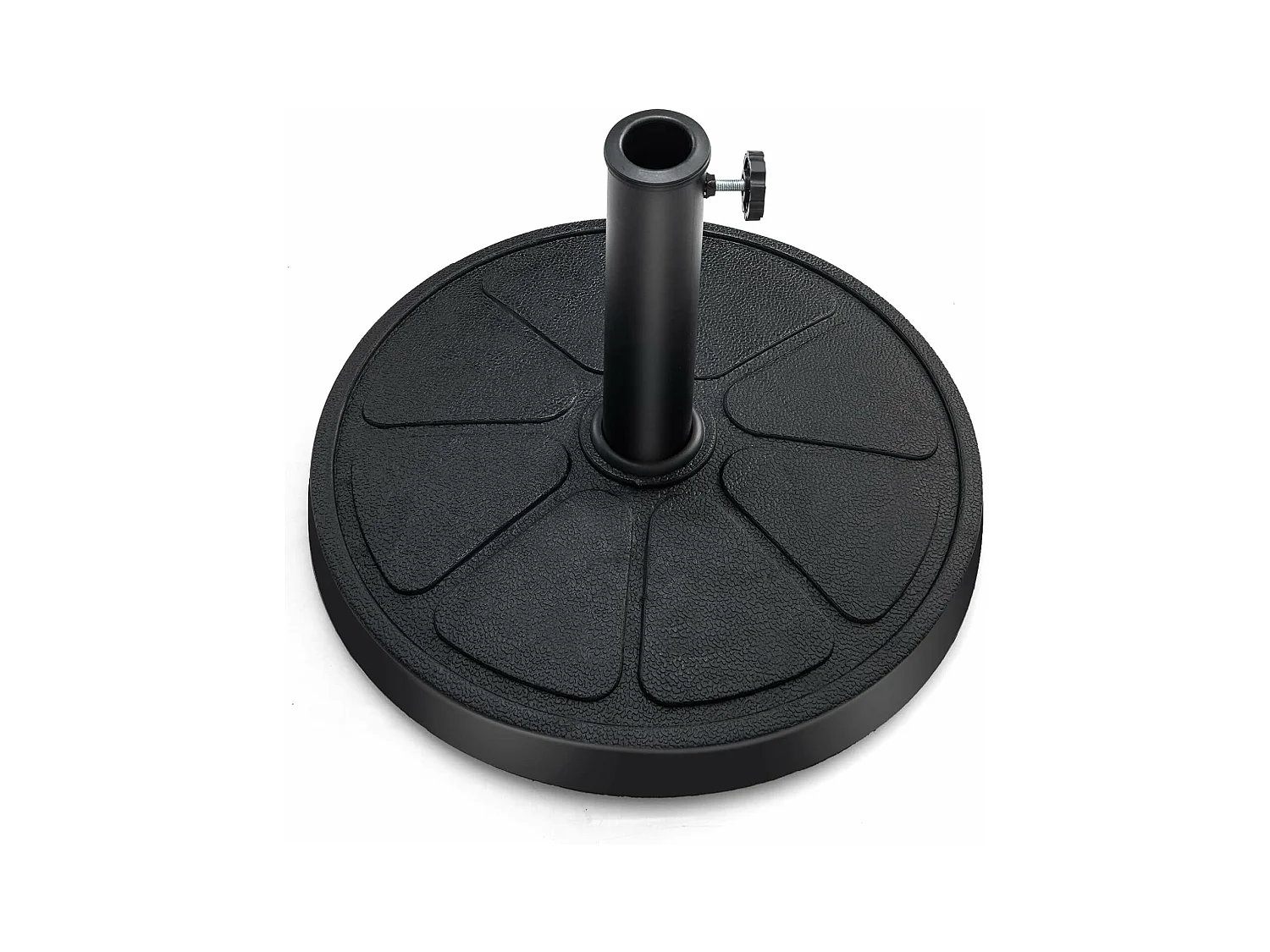 Parasolstandaard, 14 kg, ronde parasolstandaard voor parasolstangen van 38/48 mm, Ø 45 cm, marktparaplustandaard, parasolvoet voor tuin, balkon