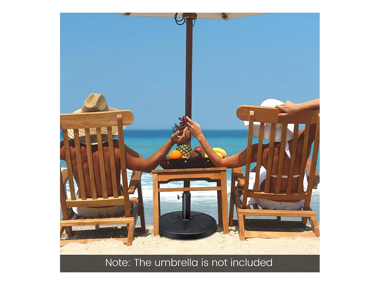 Parasolstandaard, 14 kg, ronde parasolstandaard voor parasolstangen van 38/48 mm, Ø 45 cm, marktparaplustandaard, parasolvoet voor tuin, balkon