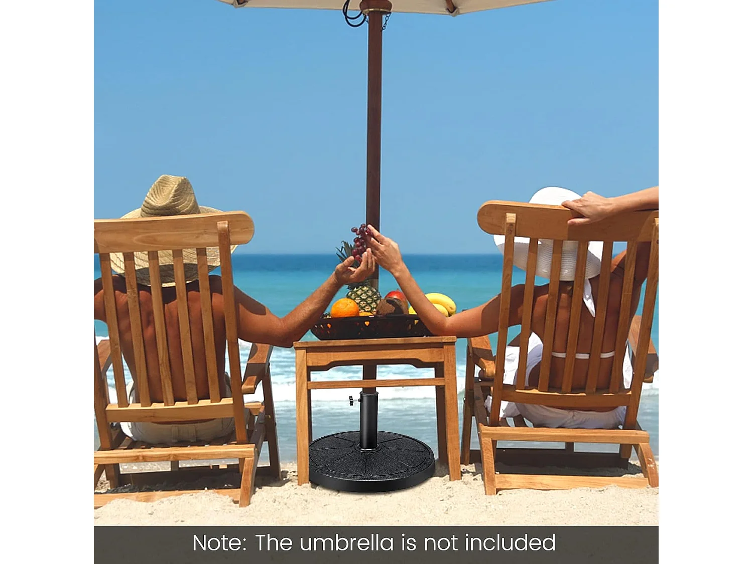 Parasolstandaard, 14 kg, ronde parasolstandaard voor parasolstangen van 38/48 mm, Ø 45 cm, marktparaplustandaard, parasolvoet voor tuin, balkon