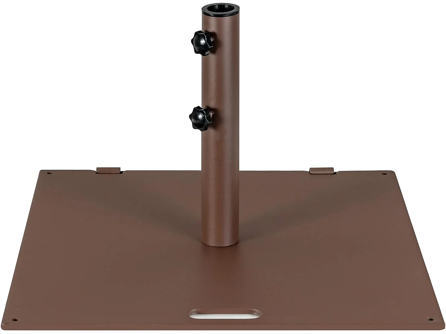 Parasolstandaard, parasolstandaard met 2 geïntegreerde wielen en draaggreep, vierkant parasolgewicht voor parasolstangen van 40/50 mm,21,5 kg, parasolvoet