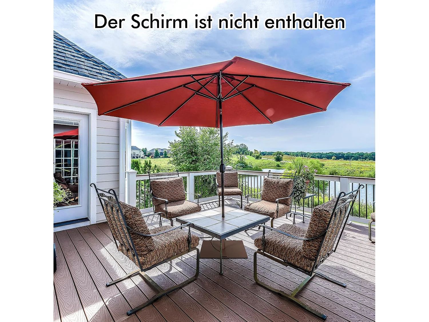 Parasolstandaard, parasolstandaard met 2 geïntegreerde wielen en draaggreep, vierkant parasolgewicht voor parasolstangen van 40/50 mm,21,5 kg, parasolvoet