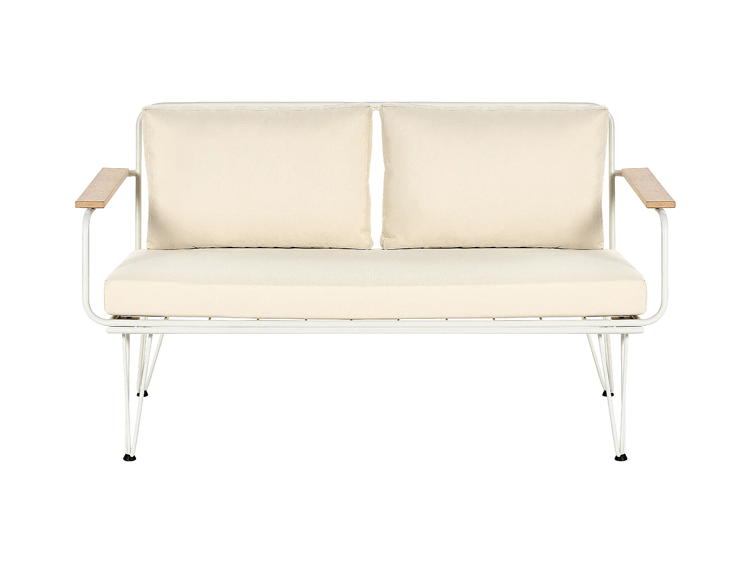 Zestaw ogrodowy ze stolikiem dla 4 osób MONTESILVANO Metal Jasnobeżowy