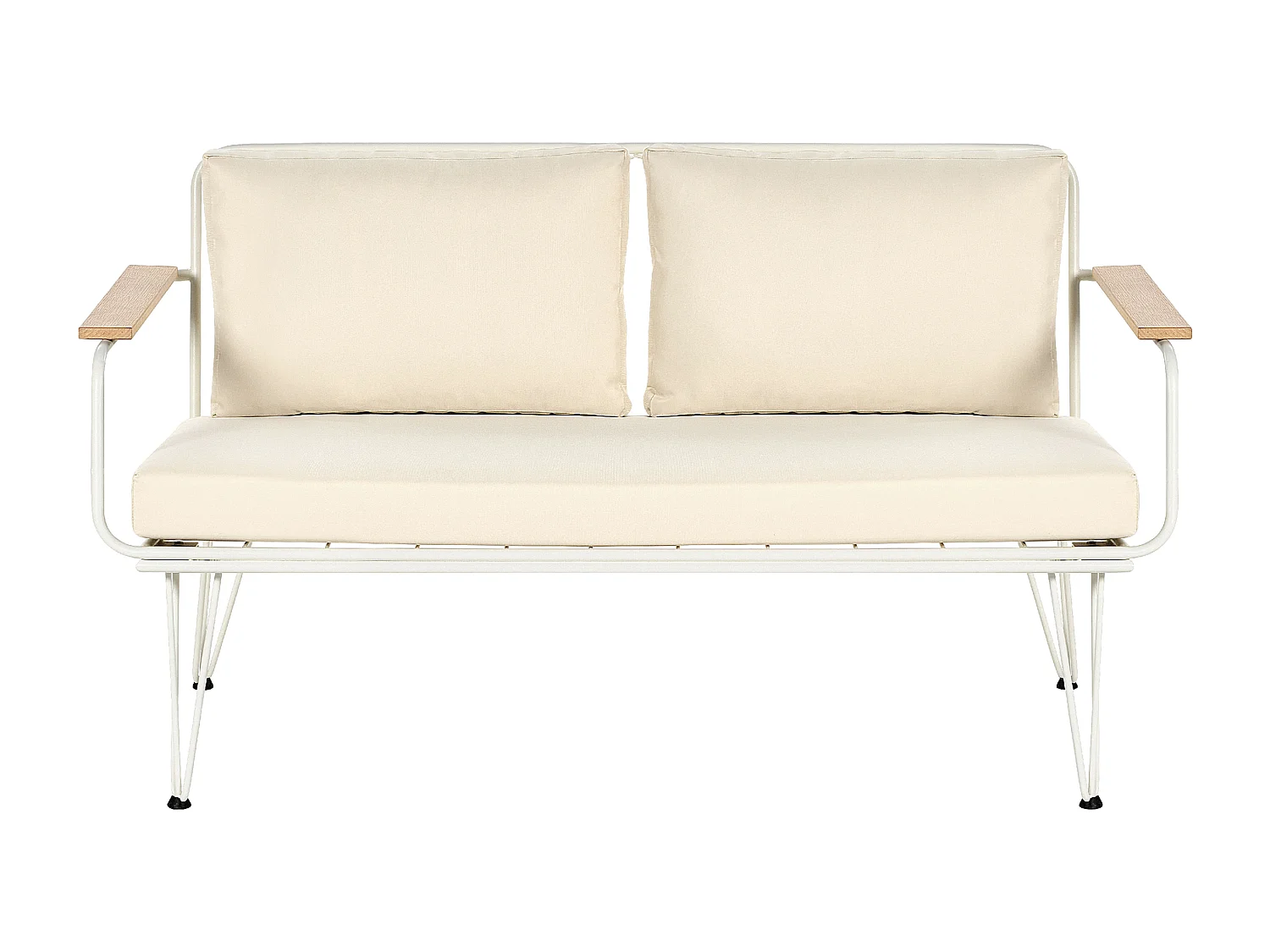 Ensemble de salon de jardin avec table 4 places MONTESILVANO Métal Beige clair